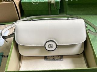 739721-2 グッチ バッグ スーパーコピー 23新款 GUCCI 〔Petite GG〕スモール ショルダーバッグ レディースバッグ ホワイト レザー 739722