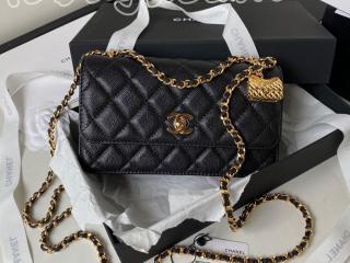 AP3318-1 シャネル バッグ スーパーコピー 23春夏 CHANEL チェーンウォレット シャイニーグレインドカーフスキン ショルダーバッグ