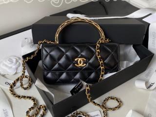 AP3385-1 シャネル バッグ  スーパーコピー 23秋冬 CHANEL チェーン フラップ フォンケース ラムスキン レディース ショルダーバッグ