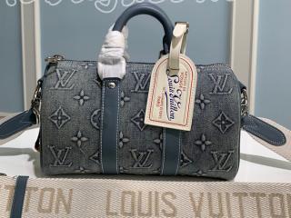 M22762 ルイヴィトン モノグラム・ウォッシュ バッグ コピー 「LOUIS VUITTON」 23新作 キーポル・バンドリエール 25 メンズ ショルダーバッグ