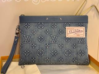 M82313 ルイヴィトン モノグラム・ウォッシュ バッグ コピー 「LOUIS VUITTON」 23新作 ポシェット・トゥ・ゴー メンズ クラッチバッグ