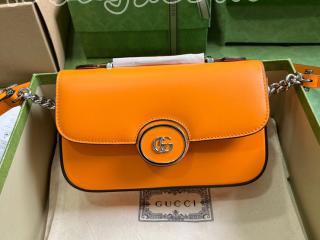 739721-4 グッチ バッグ スーパーコピー 23新款 GUCCI 〔Petite GG〕スモール ショルダーバッグ レディースバッグ ブラック レザー 739722