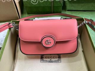 739721-5 グッチ バッグ コピー 23新款 GUCCI 〔Petite GG〕スモール ショルダーバッグ レディースバッグ ブラック レザー 739722