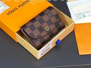 N64423 ルイヴィトン ダミエ・エベヌ 財布 スーパーコピー 「LOUIS VUITTON」 23新作 ポルトモネ・ロザリ レディース 二つ折り財布