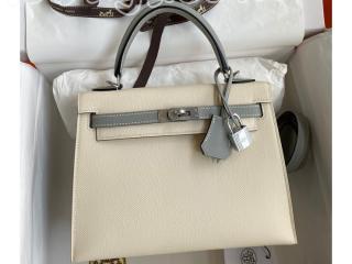 エルメス バッグ コピー HERMES Kelly ケリー25 ハンドバッグ エプソン ゴールド/シルバー金具選択可