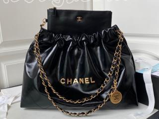 AS4486-1 シャネル バッグ スーパーコピー 23年新作 CHANEL 22 ハンドバッグ シャイニー カーフスキン レディース ショルダーバッグ