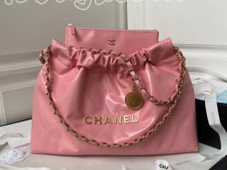 AS4486-2 シャネル バッグ コピー 23年新作 CHANEL 22 ハンドバッグ シャイニー カーフスキン レディース ショルダーバッグ