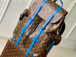 M46813 ルイヴィトン モノグラム バッグ コピー 「LOUIS VUITTON」 23新作 クリストファー MM メンズ バックパック ブルー