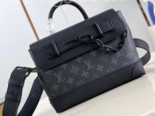 M46953 ルイヴィトン モノグラム・エクリプス バッグ スーパーコピー 「LOUIS VUITTON」 24新作 スティーマー PM メンズ ショルダーバッグ