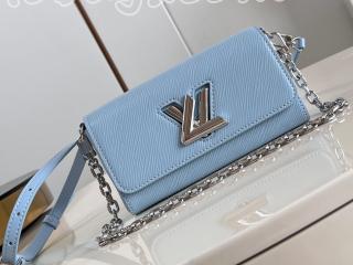 M83478 ルイヴィトン エピ バッグ コピー 「LOUIS VUITTON」 24新作 ポシェット･ツイストウェスト レディース ショルダーバッグ アイス ブルー