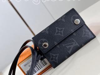 M83155 ルイヴィトン モノグラム カードケース スーパーコピー 「LOUIS VUITTON」 24新作 ポルト カルト･オンストラップ 財布＆小物 ブラック