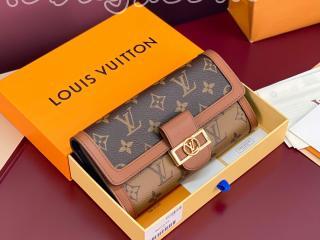 M46645 ルイヴィトン モノグラム・リバース 長財布 コピー 「LOUIS VUITTON」 新作 ポルトフォイユ・サラ ドーフィーヌ 二つ折り財布