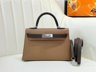 エルメス ケリーミニ2 バッグ コピー HERMES Mini Kelly 19cm 外縫い レディース ショルダーバッグ