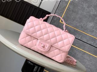 AS5243-3 シャネル バッグ スーパーコピー CHANEL 25新作 トップハンドル ミニ フラップ バッグ レディース ショルダーバッグ 4色可選択