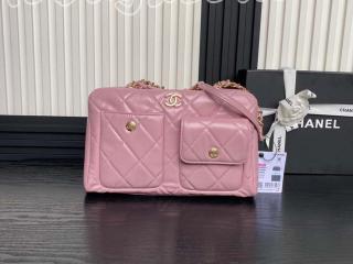 AS4933-3 シャネル バッグ コピー CHANEL 新作 ラージ ボーリング バッグ シャイニー カーフスキン レディース ショルダーバッグ 5色可選択