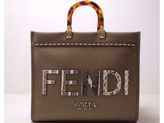 Sunshine8372-3 フェンディ バッグ スーパーコピー FENDI 新作 フェンディ サンシャイン ミディアム ライトブラウンレザー／エラフレザー トートバッグ